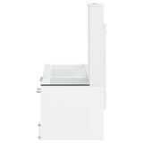  Coaster Furniture Flora 930218 2-drawer Vanity Set with LED Mirror - White High Gloss IMAGE 10
