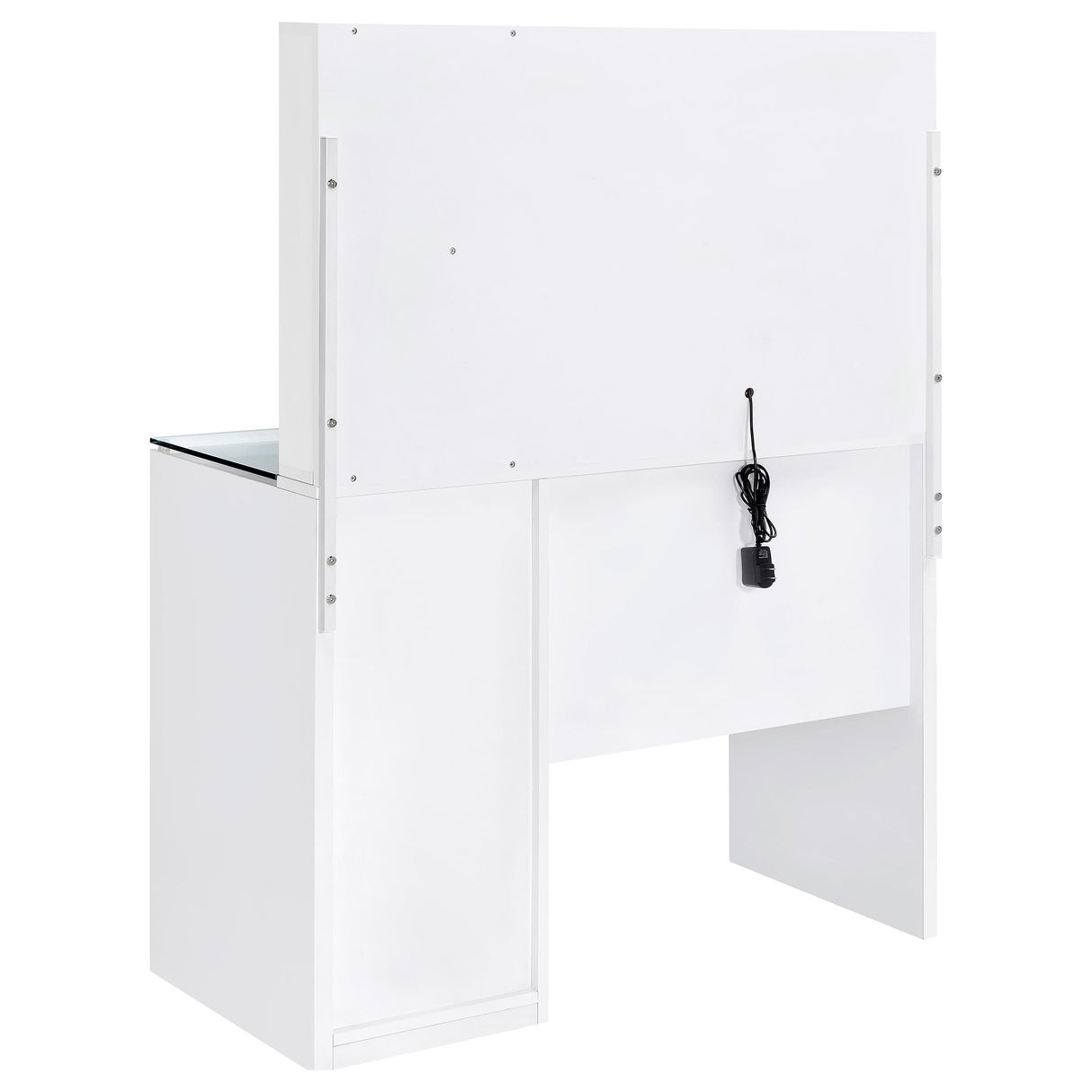  Coaster Furniture Flora 930218 2-drawer Vanity Set with LED Mirror - White High Gloss IMAGE 11