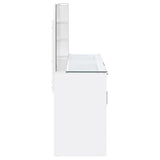  Coaster Furniture Flora 930218 2-drawer Vanity Set with LED Mirror - White High Gloss IMAGE 12