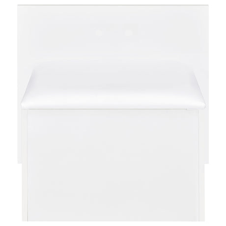  Coaster Furniture Flora 930218 2-drawer Vanity Set with LED Mirror - White High Gloss IMAGE 14