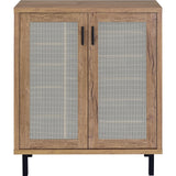  Coaster Furniture Teller 950421 2-door Shoe Storage Cabinet - Natural Oak IMAGE 4