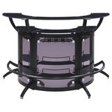  Coaster Furniture Dallas 182135-S3 3-piece Curved Freestanding Home Bar Cabinet - Black IMAGE 4