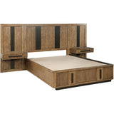  Coaster Furniture Terrace 224900KE-S3P King Wall Panel Storage Bed - Ash Brown IMAGE 1