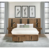  Coaster Furniture Terrace 224900Q-S3P Queen Wall Panel Storage Bed - Ash Brown IMAGE 2