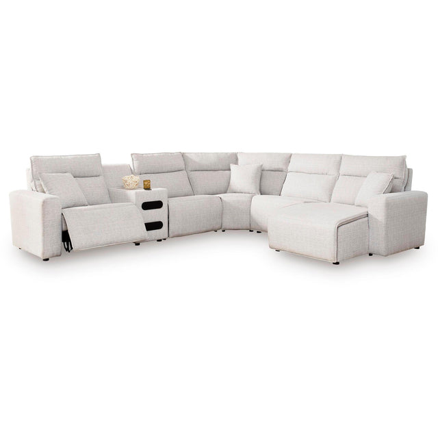  Signature Design by Ashley ModMax II 65907S28 6 pc Reclining Sectional with Chaise and Audio Console IMAGE 1