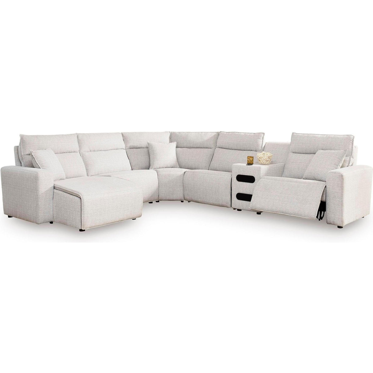  Signature Design by Ashley ModMax II 65907S29 6 pc Reclining Sectional with Chaise and Audio Console IMAGE 1