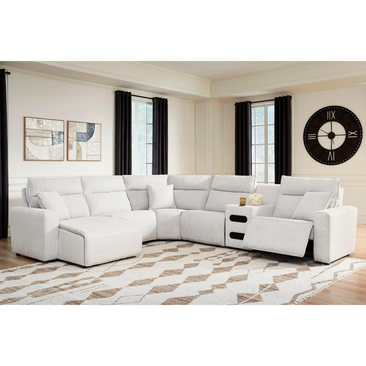  Signature Design by Ashley ModMax II 65907S29 6 pc Reclining Sectional with Chaise and Audio Console IMAGE 2
