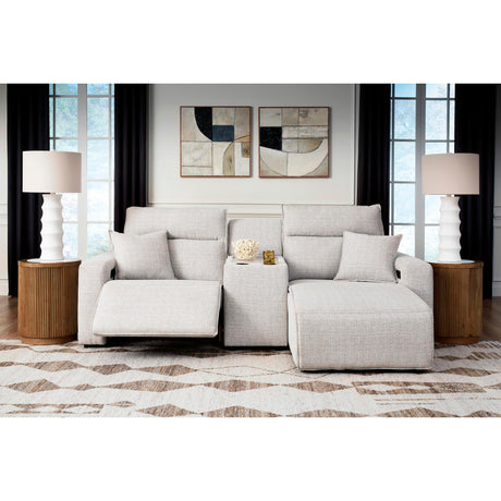  Signature Design by Ashley ModMax II 65907S4 3 pc Power Reclining Sectional with Chaise and Console IMAGE 2
