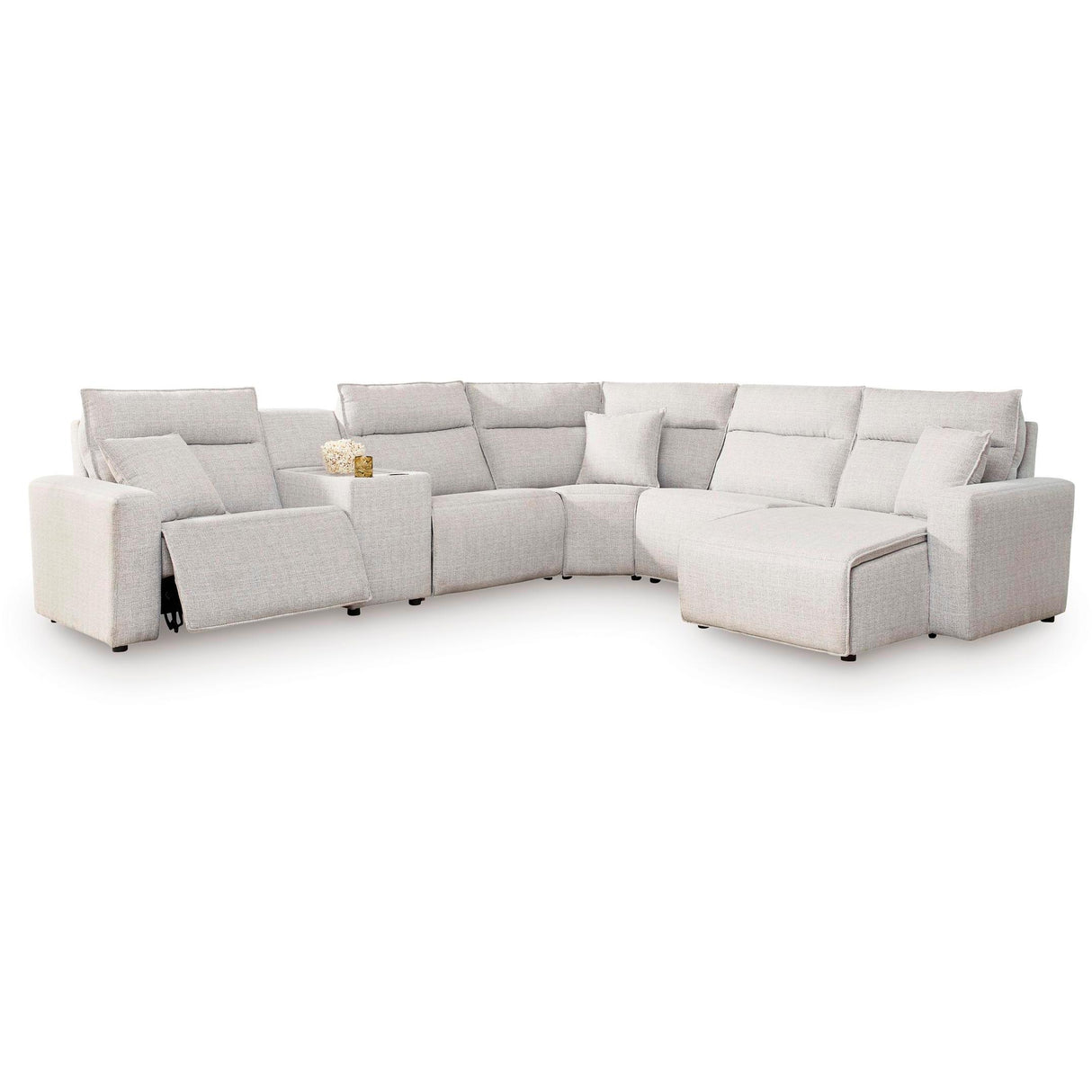  Signature Design by Ashley ModMax II 65907S6 6 pc Power Reclining Sectional with Chaise and Console IMAGE 1