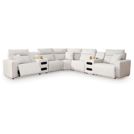  Signature Design by Ashley ModMax II 65907S9 7 pc Power Reclining Sectional with Chaise and Audio Consoles IMAGE 1