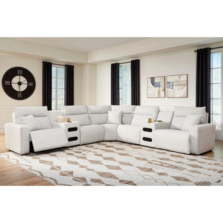  Signature Design by Ashley ModMax II 65907S9 7 pc Power Reclining Sectional with Chaise and Audio Consoles IMAGE 2