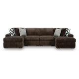  Signature Design by Ashley Midnight-Madness 98104S18 4 pc Double Chaise Sectional IMAGE 1