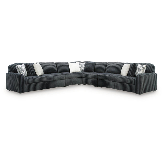  Signature Design by Ashley Midnight-Madness 98105S10 5 pc Sectional IMAGE 1