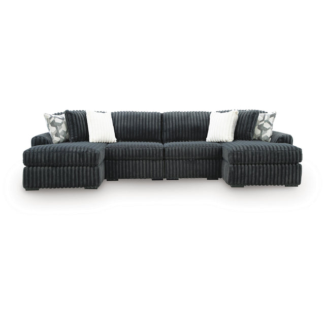  Signature Design by Ashley Midnight-Madness 98105S19 4 pc Double Chaise Sectional IMAGE 1