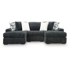  Signature Design by Ashley Midnight-Madness 98105S8 3 pc Double Chaise Sectional IMAGE 1