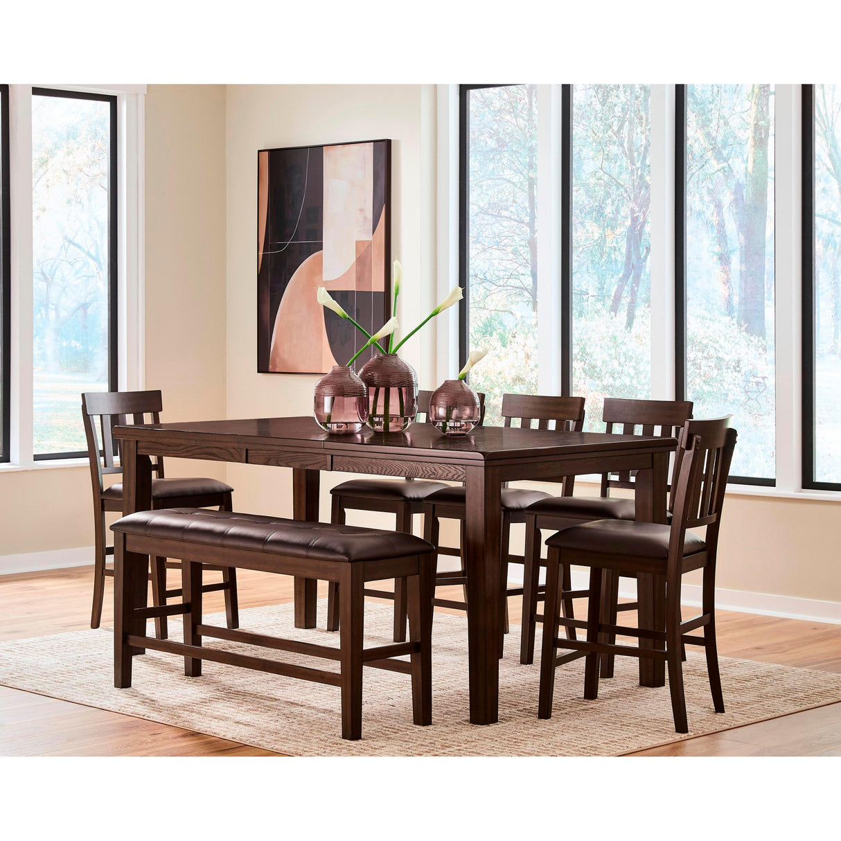  Signature Design by Ashley Haddigan D596-09 Double Counter Upholstered Bench IMAGE 4