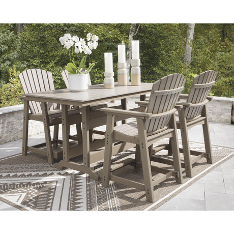  Signature Design by Ashley Seacliff Beach PCP228-642 Rectangular Counter Table with Umbrella Option IMAGE 6