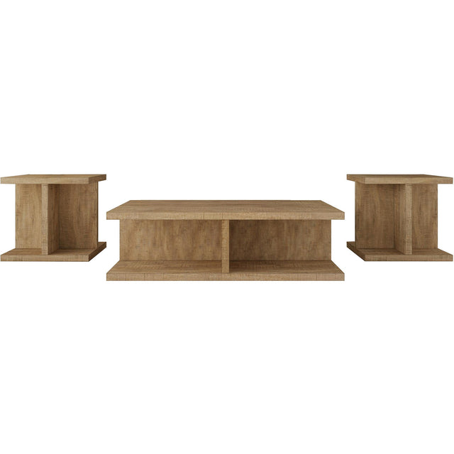  Coaster Furniture Cortona 706178-S3 3-piece Coffee and End Table Set - Mango IMAGE 1