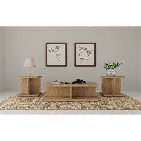  Coaster Furniture Cortona 706178-S3 3-piece Coffee and End Table Set - Mango IMAGE 2