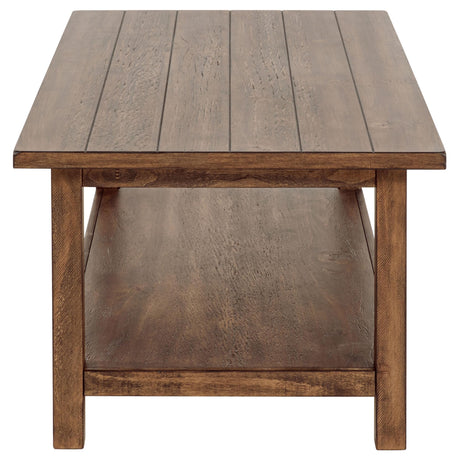  Coaster Furniture Payne 710548-S3 3-piece Coffee and 1-drawer End Table Set - Brown IMAGE 9