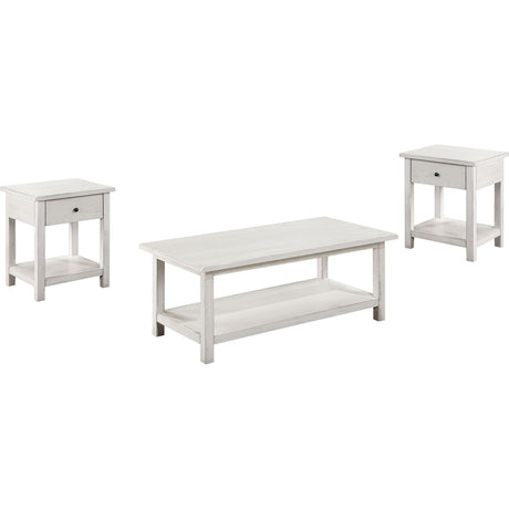  Coaster Furniture Payne 710558-S3 3-piece Occasional Table Set - White IMAGE 2