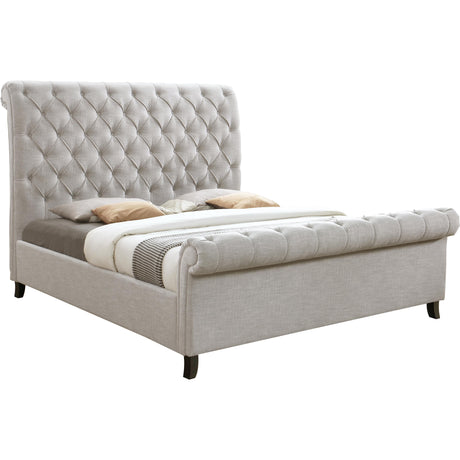  Crown Mark Kate 5103LG Queen Platform Bed - Light Grey Tweed IMAGE 1