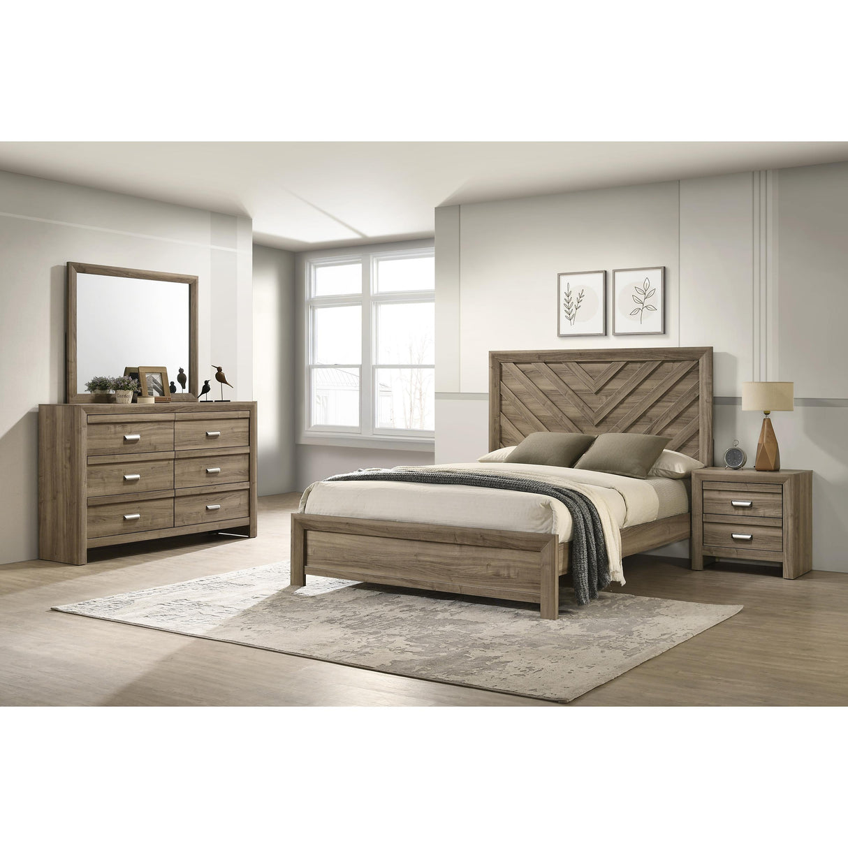  Crown Mark Valor B9332-2 Nightstand - Light Brown IMAGE 3