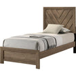  Crown Mark Valor B9332-T Twin Bed - Light Brown IMAGE 1