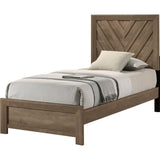  Crown Mark Valor B9332-T Twin Bed - Light Brown IMAGE 1