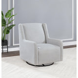  Coaster Furniture Serra 902454 Boucle Upholstered Swivel Glider - Dove Grey IMAGE 2