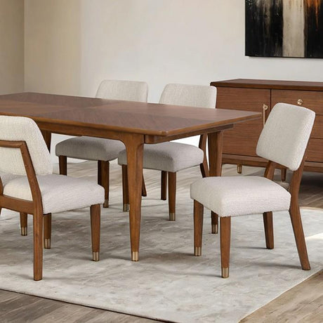  Furniture of America Hepburne FM34000WN-T Dining Table IMAGE 3