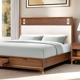  Furniture of America Hepburne FM74000WN-EK-ST-BED King Storage Bed IMAGE 1