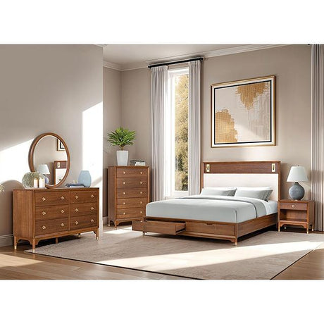  Furniture of America Hepburne FM74000WN-EK-ST-BED King Storage Bed IMAGE 2