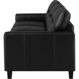  Coaster Furniture Scotland 504664 Faux Leather Upholstered Track Arm Sofa - Black IMAGE 5