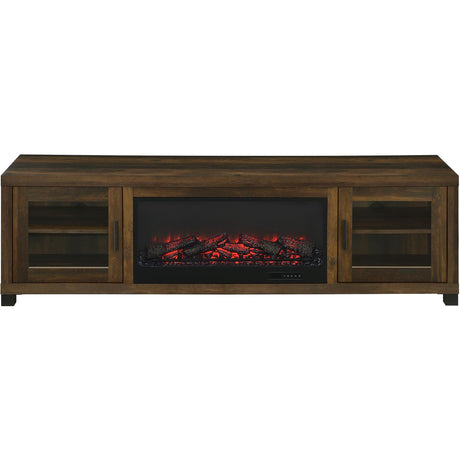  Coaster Furniture Havering 722873 71-inch TV Stand Fireplace Media Console - Dark Pine IMAGE 5