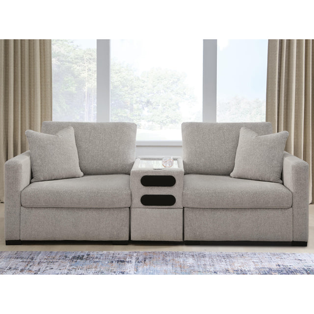 Benchcraft ModMax Luxe Stationary Fabric Loveseat with Console 6860527/6860564/6860565 IMAGE 1