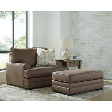  Benchcraft VillaCourt Leather Look Ottoman 7490914 IMAGE 5
