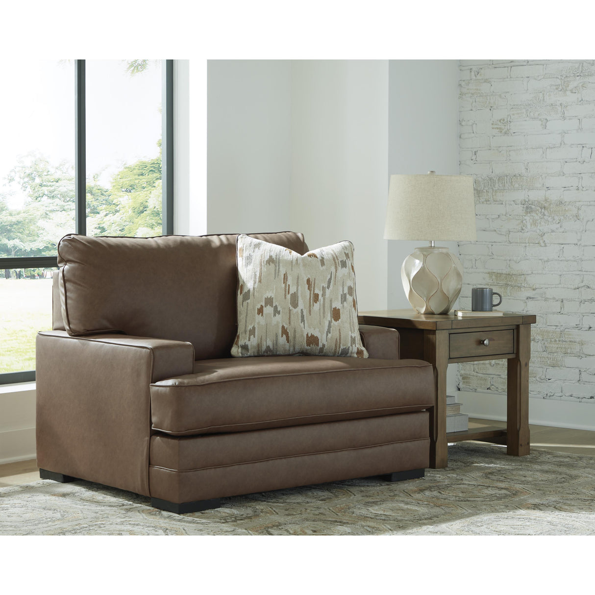  Benchcraft VillaCourt Stationary Leather Look Chair 7490923 IMAGE 4