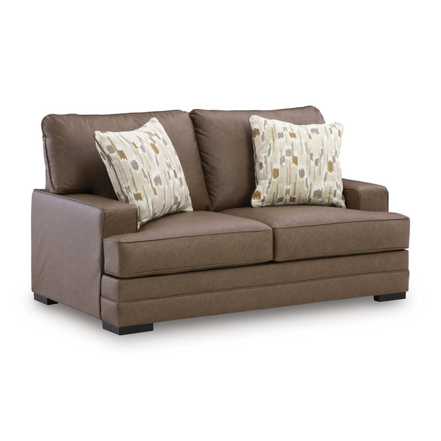  Benchcraft VillaCourt Stationary Leather Look Loveseat 7490935 IMAGE 1