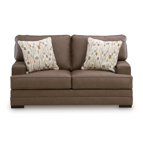  Benchcraft VillaCourt Stationary Leather Look Loveseat 7490935 IMAGE 2