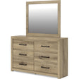  Benchcraft Brozmont Dresser with Mirror B1045-31/B1045-36 IMAGE 1