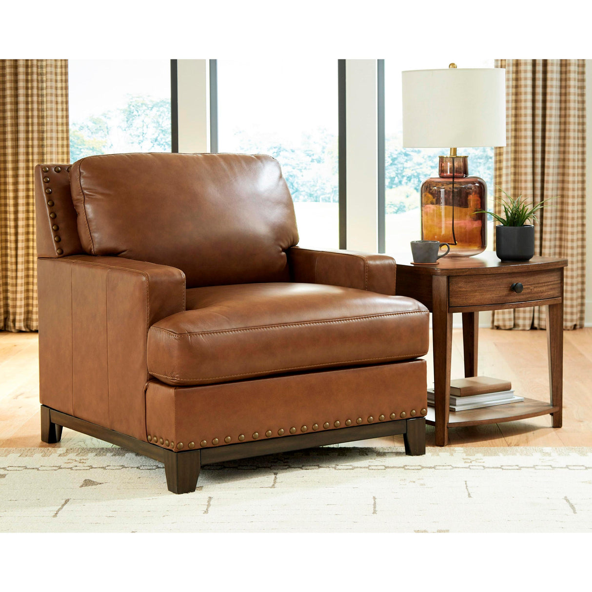  Signature Design by Ashley Saonara Stationary Leather Match Chair PC7310920 IMAGE 4