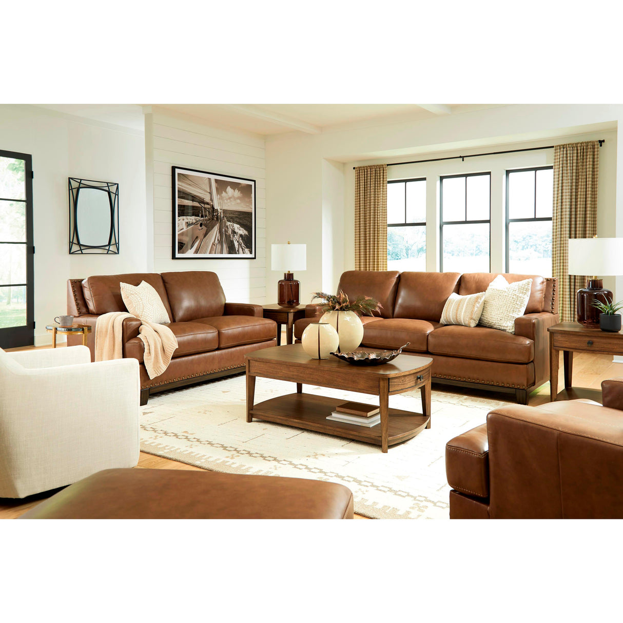  Signature Design by Ashley Saonara Stationary Leather Match Loveseat PC7310935 IMAGE 13