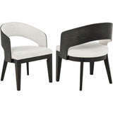  Coaster Furniture Leandro 115393 Set of 2 Upholstered Dining Arm Chair - Cream IMAGE 1