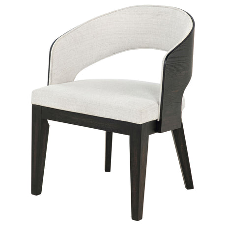  Coaster Furniture Leandro 115393 Set of 2 Upholstered Dining Arm Chair - Cream IMAGE 5