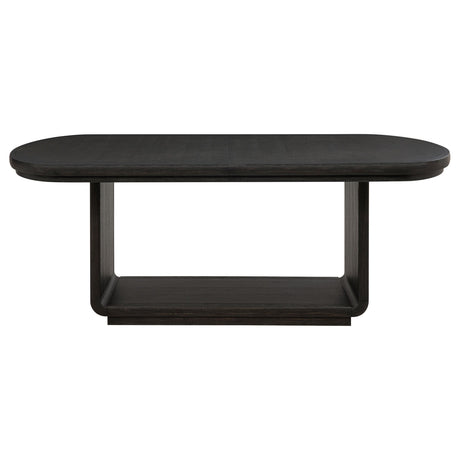  Coaster Furniture Leandro 115391 78-inch Extension Dining Room Table - Burnished Black IMAGE 6