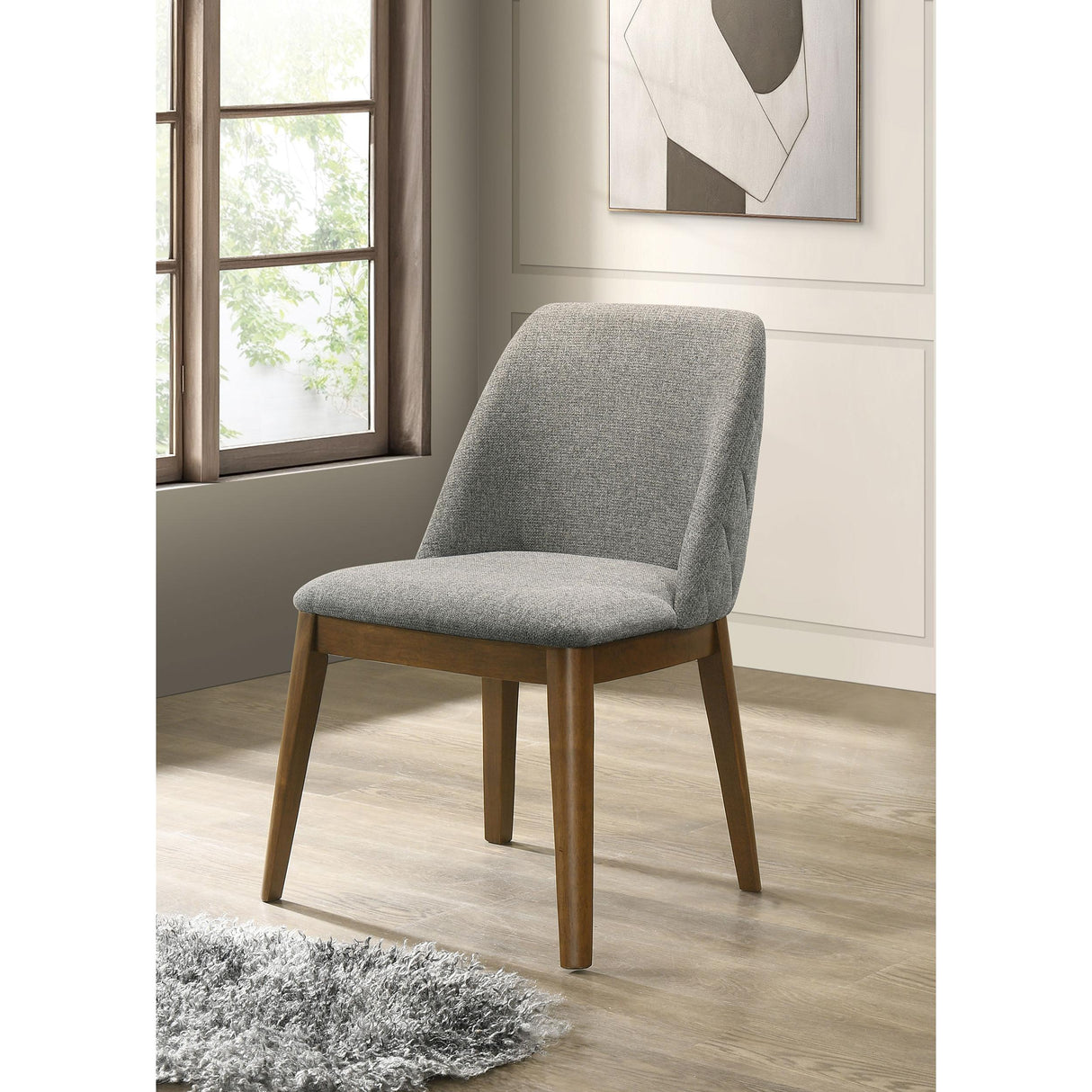  Coaster Furniture Franklin 193822 Set of 2 Upholstered Dining Side Chair - Grey IMAGE 2
