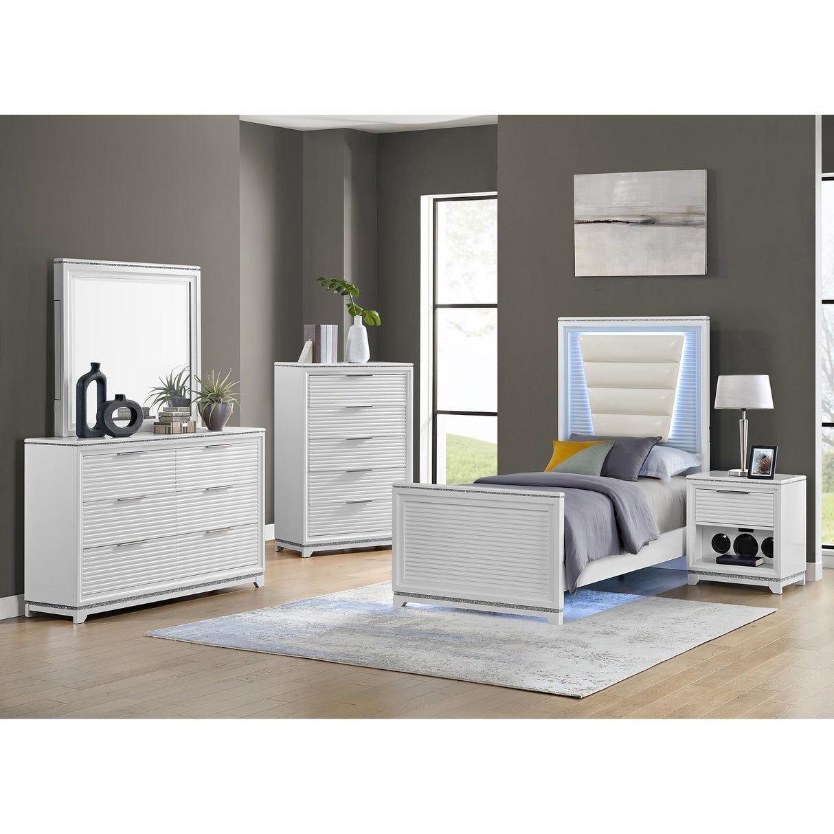  Elements International Denmark B-14260-7-NS1 1-Drawer Nightstand IMAGE 3