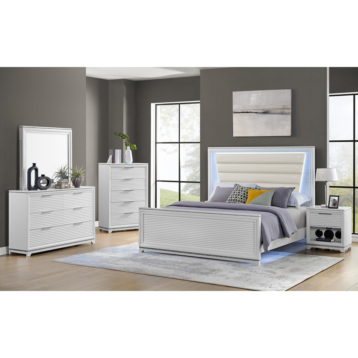  Elements International Denmark B-14260-7-NS1 1-Drawer Nightstand IMAGE 4