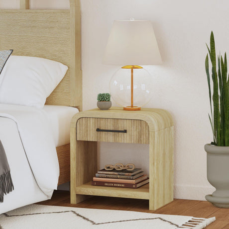  Elements International Ridgemont B-14440-6-NS1 1-Drawer Nightstand IMAGE 3
